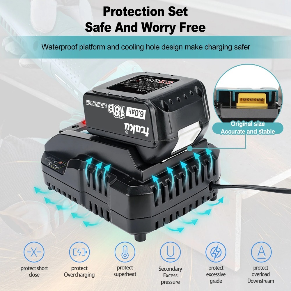 Chargeur de batterie Li-ion DC - Makita Drill Hp1640 avis et prix