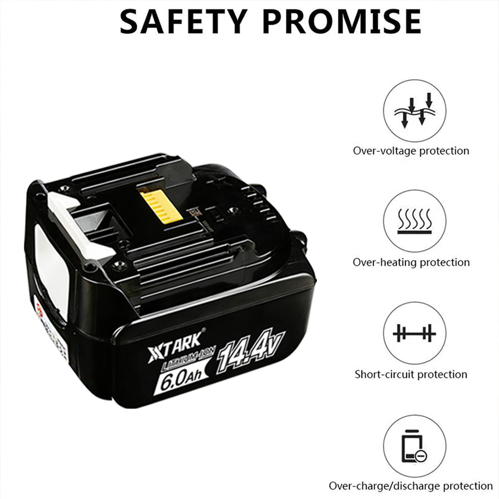 Batterie Li-ion 14,4 V 6000 mA - Makita Drill Hp1640 avis et prix